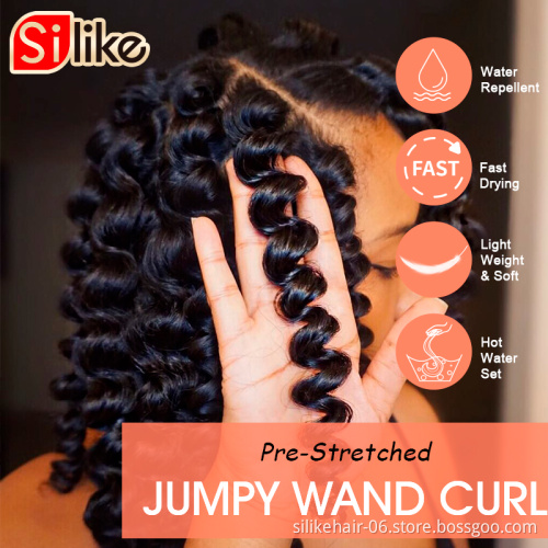 Jumpy Wand Curl Twist Synthetic Braiding Hair Jumbo Braid  Jumpy Wand Curl Crochet Braids Jamaican Bounce Ombre Crochet Braids